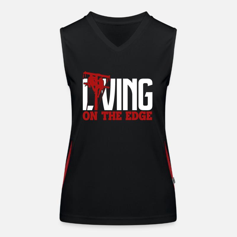 Lineman Lineman Living On The Edge Women's Functional Contrast Tank Top