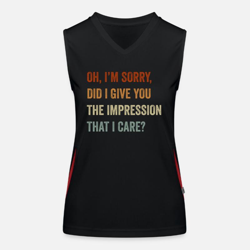 Oh, tut mir leid. Habe ich dir den Eindruck vermittelt? Funktionelles Kontrast-Tank Top für Frauen