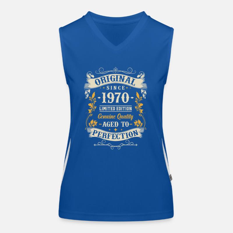 Nostalgic 53rd birthday present 1970 Women's Functional Contrast Tank Top
