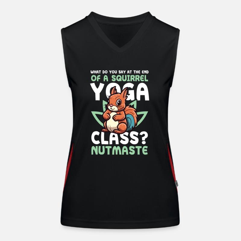 Squirrel Yoga Class Nutmaste Eichhörnchen Funktionelles Kontrast-Tank Top für Frauen