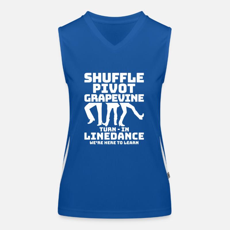 Shuffle, Pivot, Grapevine, Turn In Linedance Count Débardeur respirant contrasté Femme