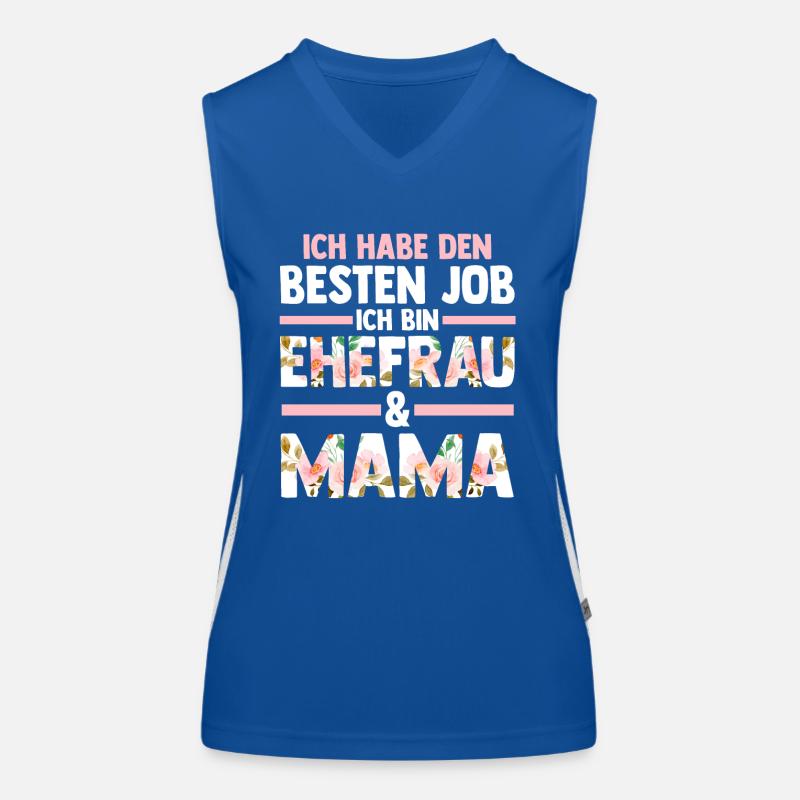 Ehefrau Mutter Mama Funktionelles Kontrast-Tank Top für Frauen