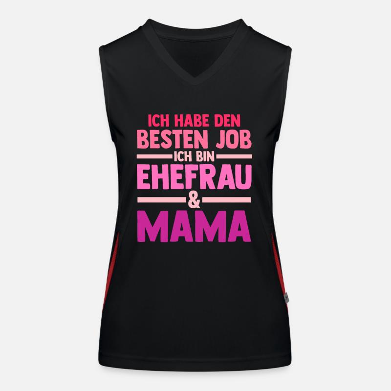 Ehefrau Mutter Mama Funktionelles Kontrast-Tank Top für Frauen