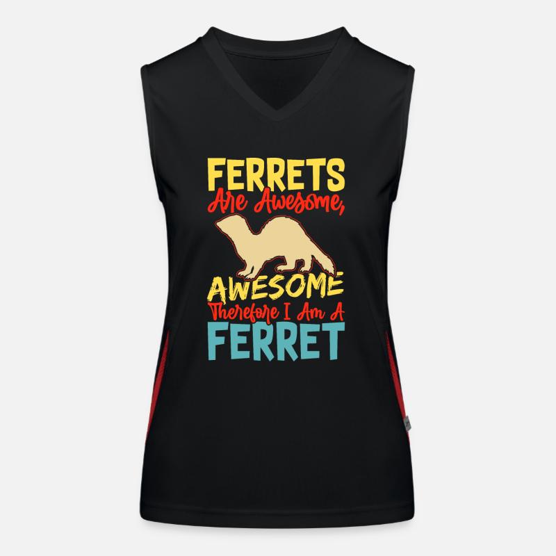 Frettchen Funktionelles Kontrast-Tank Top für Frauen