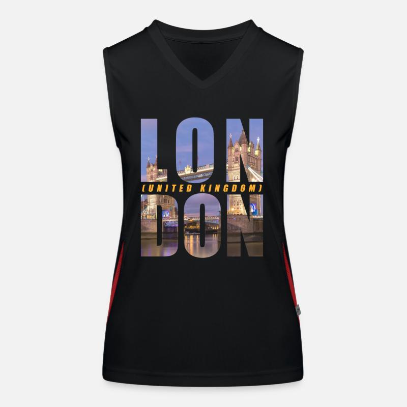 Londres Angleterre Souvenir Débardeur respirant contrasté Femme