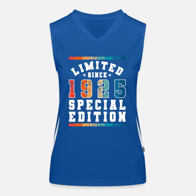 Limited Edition since 1925 Geburtstag Geschenk Funktionelles Kontrast-Tank Top für Frauen