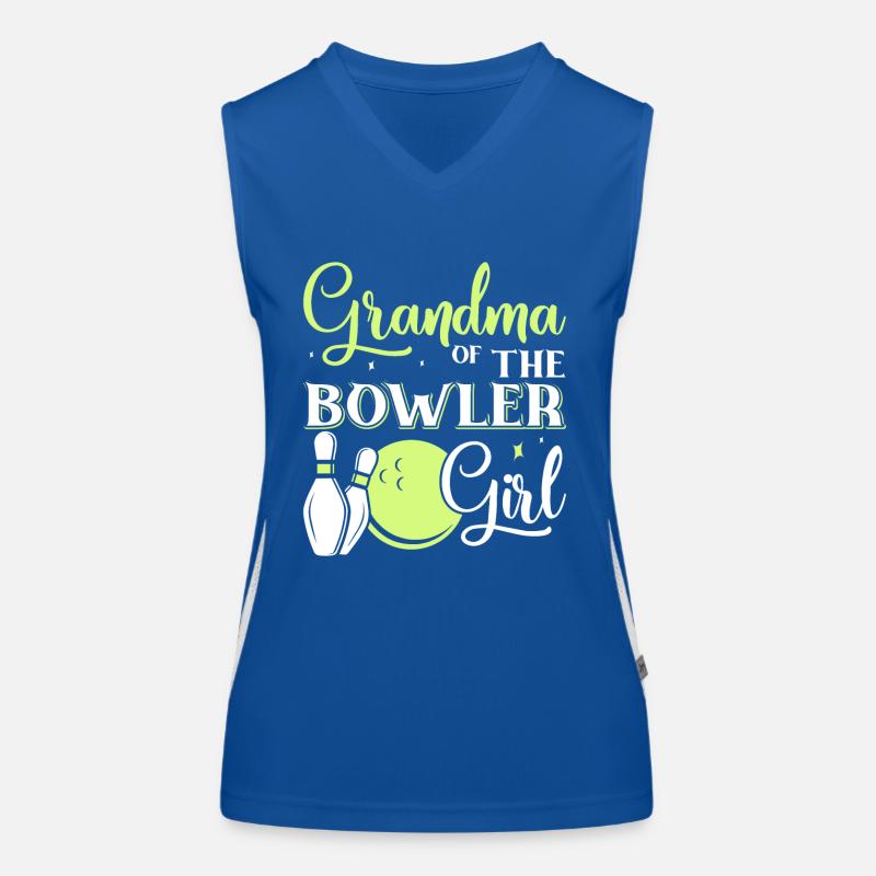 Die Großmutter Des Bowler Mädchens Funktionelles Kontrast-Tank Top für Frauen
