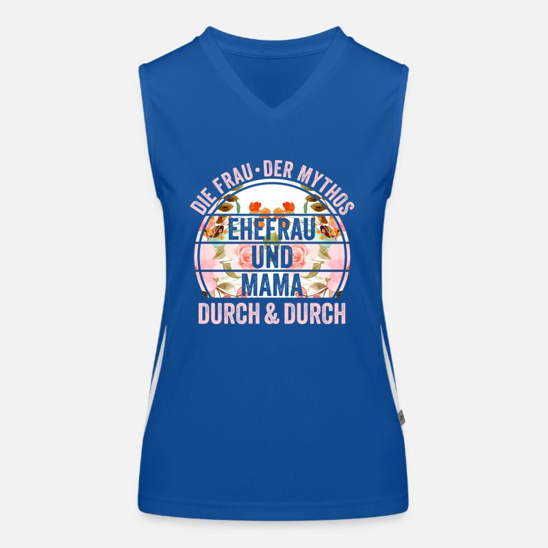 Ehefrau Mutter Mama Funktionelles Kontrast-Tank Top für Frauen