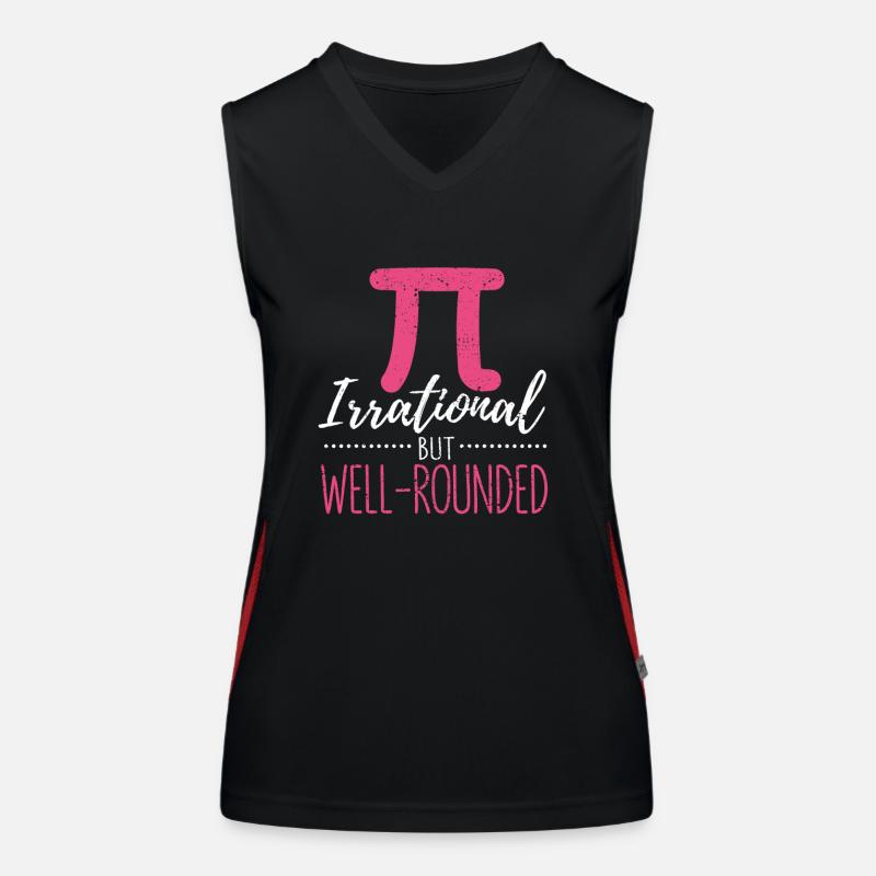 Pi Day Irrational but well-rounded math fan Women's Functional Contrast Tank Top