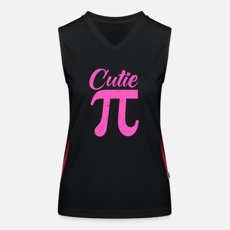 Cutie Pi Day Symbol Math National Pie Mathematik Funktionelles Kontrast-Tank Top für Frauen