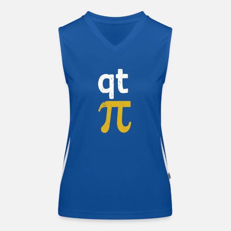 Q T Pie Cutie Pi Day Funny Math Geek 3.14 Science Débardeur respirant contrasté Femme