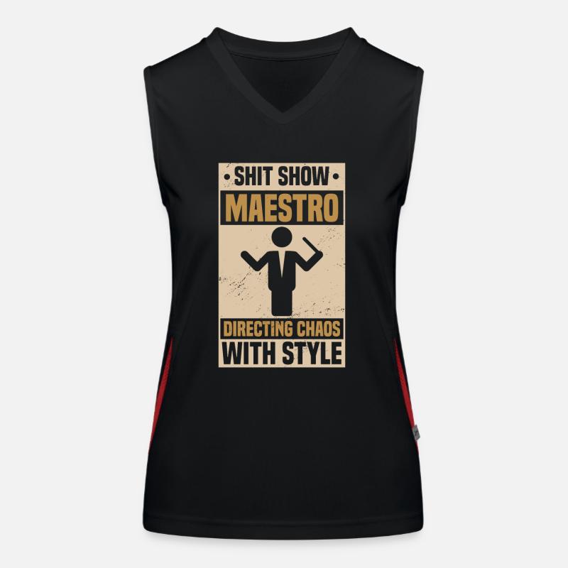Scheiße-Show-Maestro Funktionelles Kontrast-Tank Top für Frauen