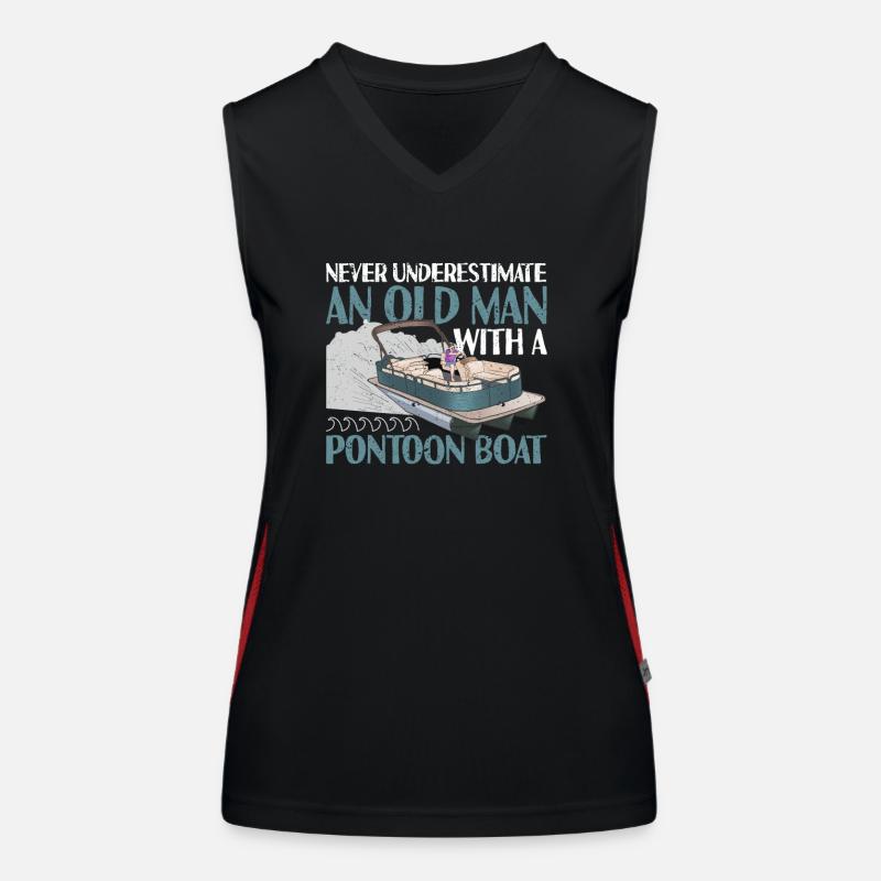 Unterschätzen Sie niemals einen alten Mann Funktionelles Kontrast-Tank Top für Frauen