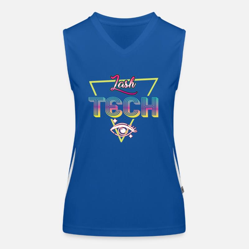 80s Lash Tech Retro Outfit Funktionelles Kontrast-Tank Top für Frauen