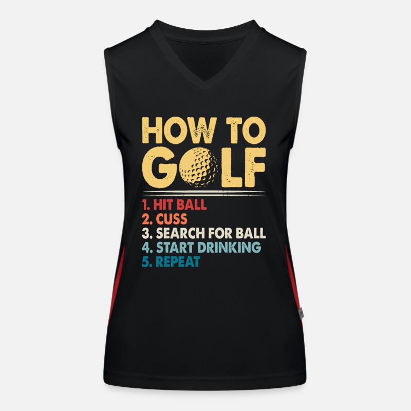Golf Golfer Women's Functional Contrast Tank Top
