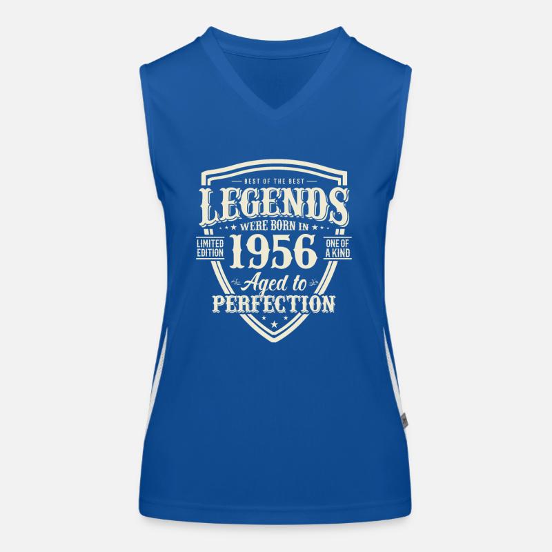 Geburtstagsgeschenk: Vintage Legends 1956 Funktionelles Kontrast-Tank Top für Frauen