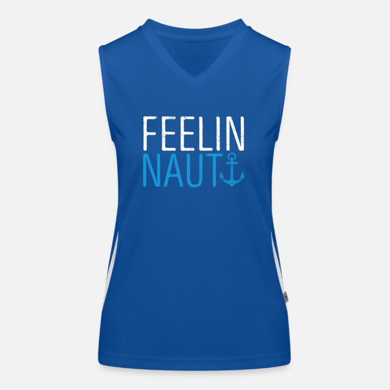 Feeling Nauti Funny Sailing Sailing Captain Boat Women's Functional Contrast Tank Top