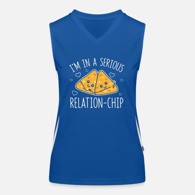 Serious Relation-Chip Tacos Nachos Relationship Women's Functional Contrast Tank Top