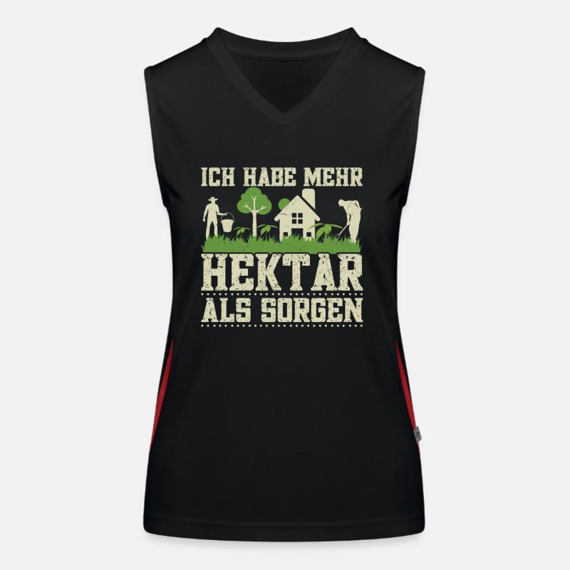 Landwirt Hektar Traktorfahrer Kuhbauer Acker Funktionelles Kontrast-Tank Top für Frauen