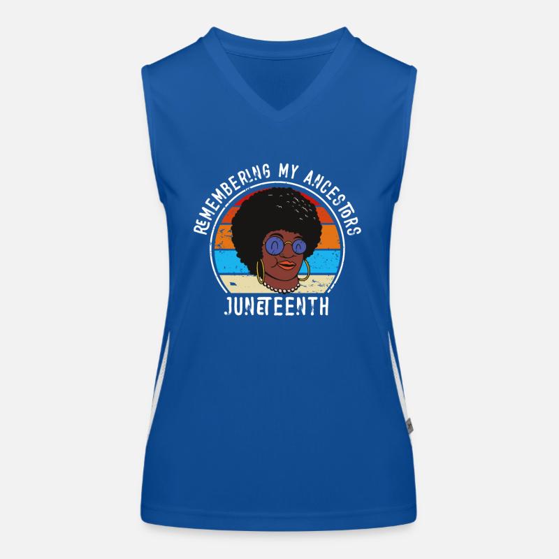 Juneteenth 1865 Remembering My Ancestors Women's Functional Contrast Tank Top