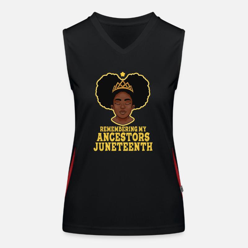 Juneteenth 1865 Remembering My Ancestors Women's Functional Contrast Tank Top