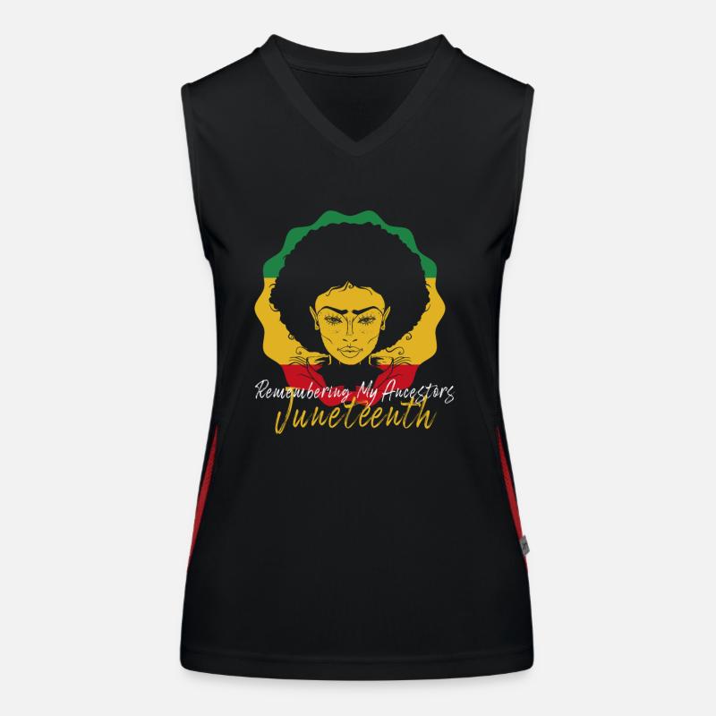 Juneteenth 1865 Remembering My Ancestors Women's Functional Contrast Tank Top