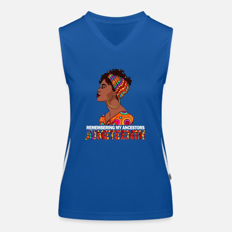 Juneteenth 1865 Remembering My Ancestors Women's Functional Contrast Tank Top