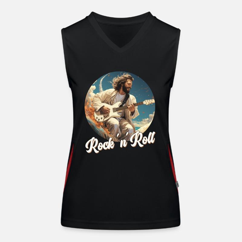 Rock ́n ́Roll Jésus Débardeur respirant contrasté Femme