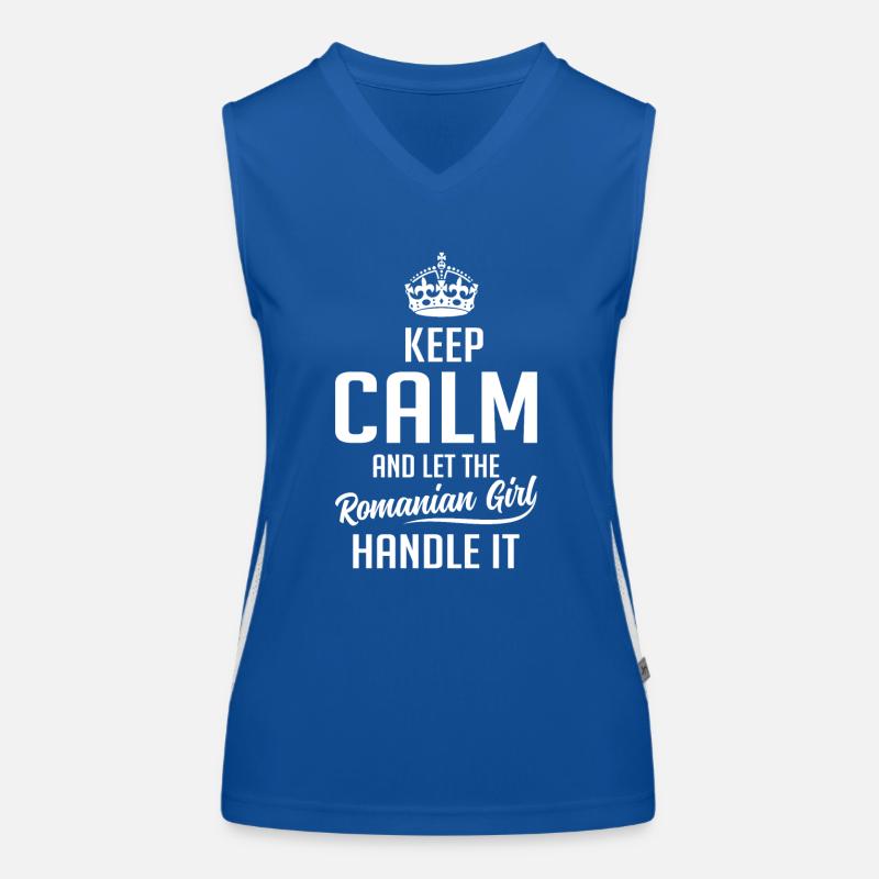 Keep Calm And Let The Romanian Girl Handle It Prou Women's Functional Contrast Tank Top