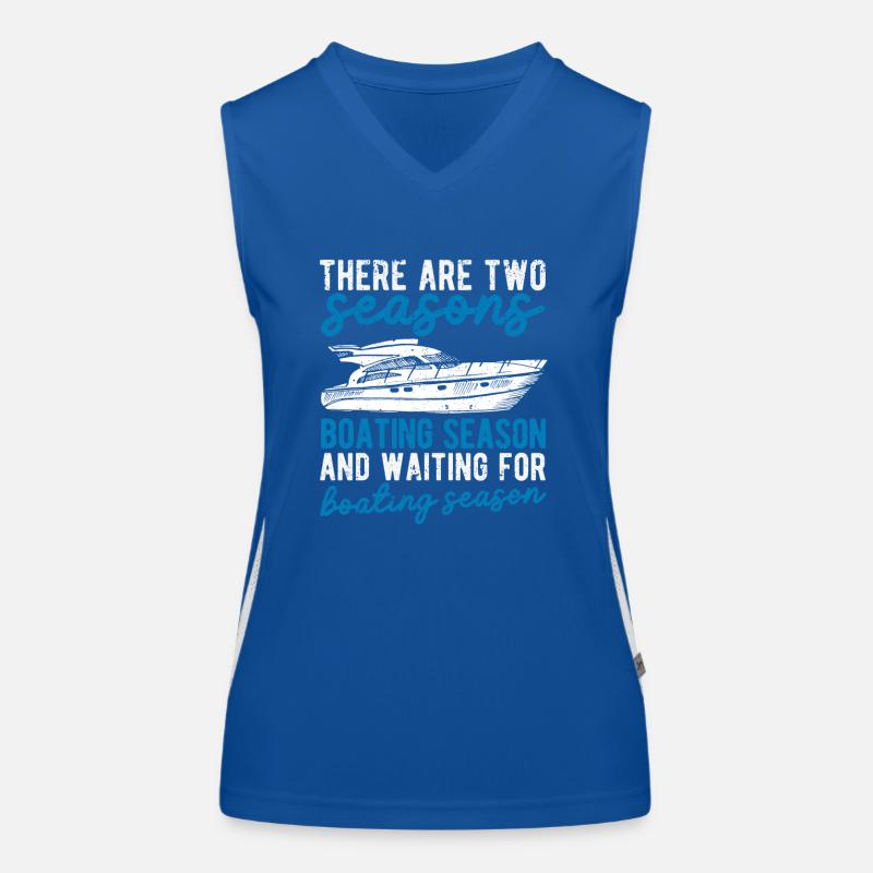Zwei Jahreszeiten der Bootssaison Funny Boat Funktionelles Kontrast-Tank Top für Frauen