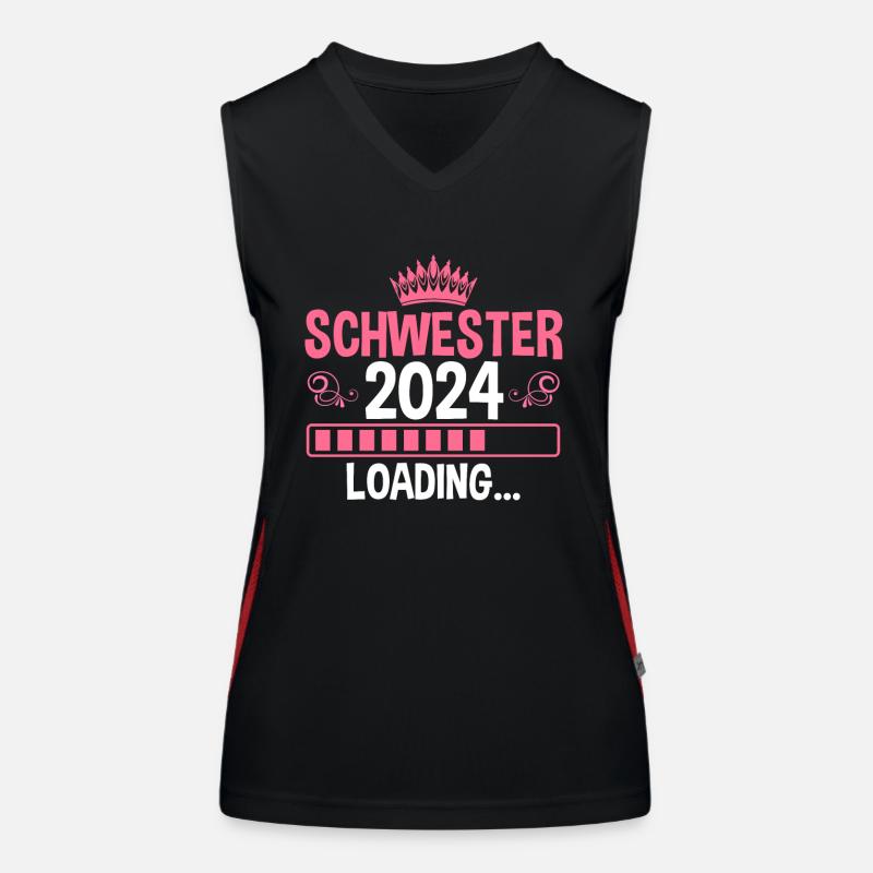 Werdende Schwester 2024 Funktionelles Kontrast-Tank Top für Frauen