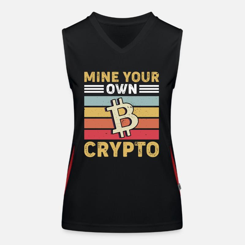 Bitcoin Krypto Kryptowährung Funktionelles Kontrast-Tank Top für Frauen
