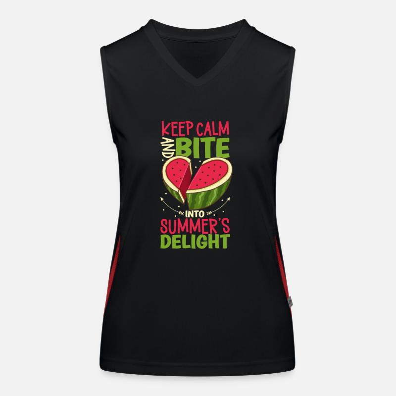 Pastèque Funny Fruit Drôle de dicton Débardeur respirant contrasté Femme