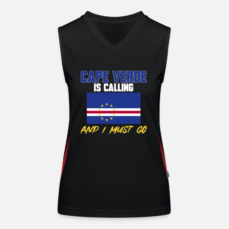 Drapeau du Cap-Vert Drapeau du Cap-Vert Débardeur respirant contrasté Femme