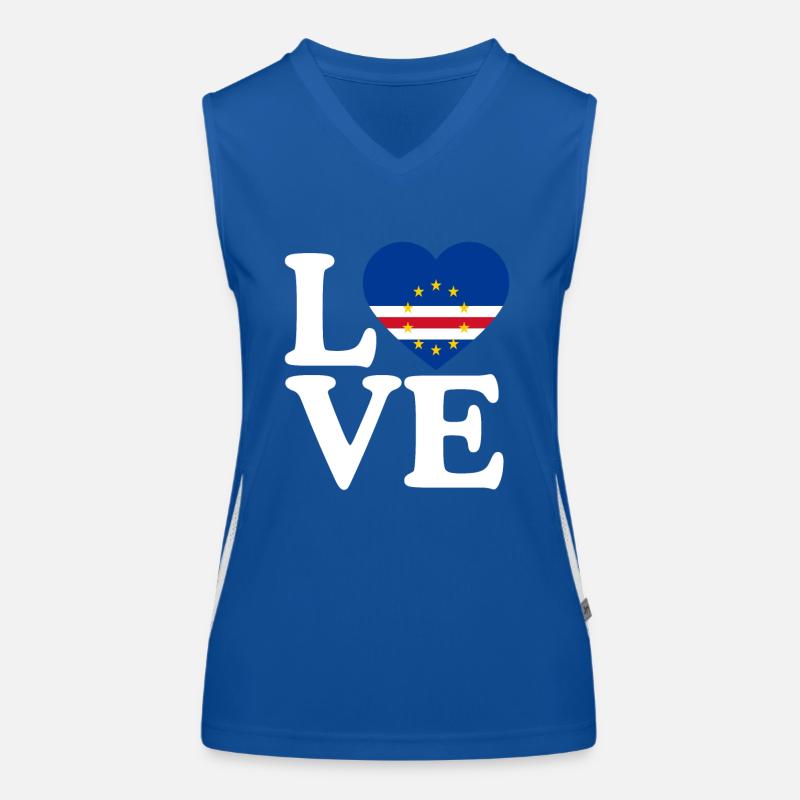 Drapeau du Cap-Vert Drapeau du Cap-Vert Débardeur respirant contrasté Femme