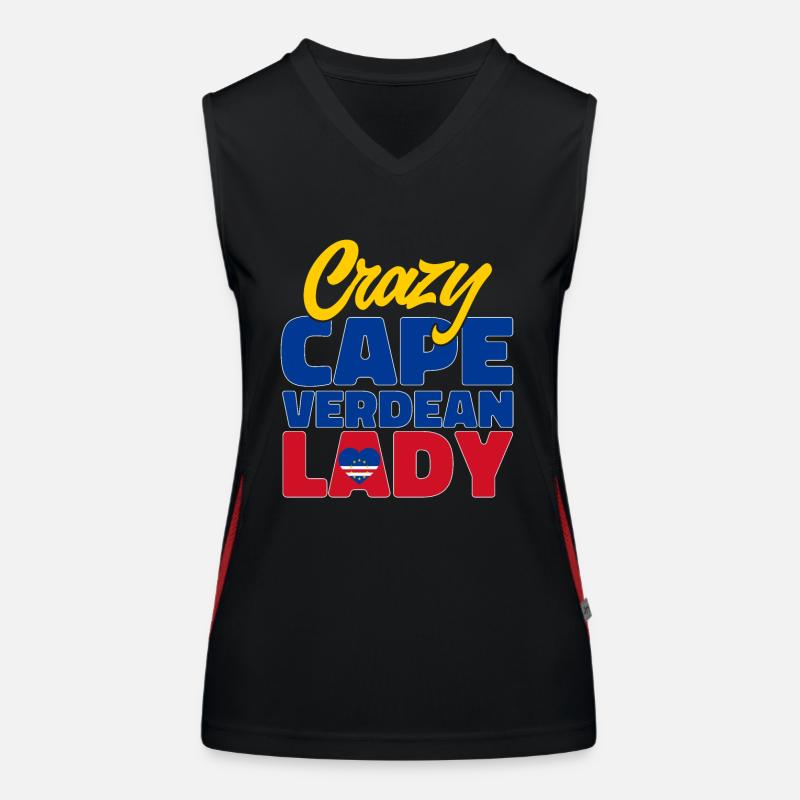 Drapeau du Cap-Vert Drapeau du Cap-Vert Débardeur respirant contrasté Femme