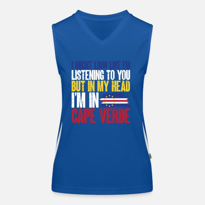 Cape Verde flag Cabo Verde flag Women's Functional Contrast Tank Top