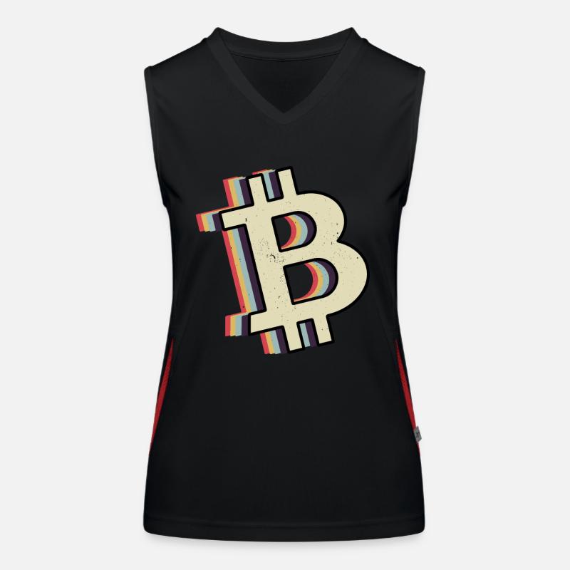 Bitcoin Krypto Kryptowährung Funktionelles Kontrast-Tank Top für Frauen