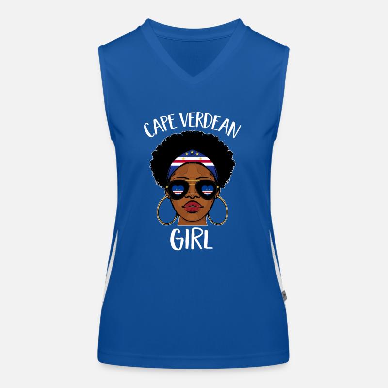 Drapeau du Cap-Vert Drapeau du Cap-Vert Débardeur respirant contrasté Femme