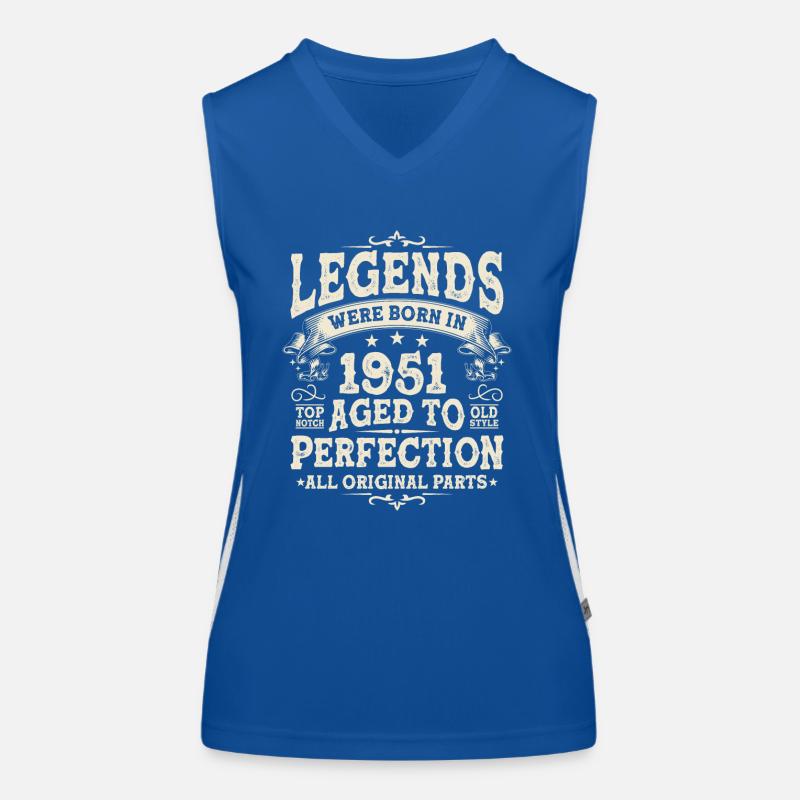 1951 Legenden Geschenk Funktionelles Kontrast-Tank Top für Frauen