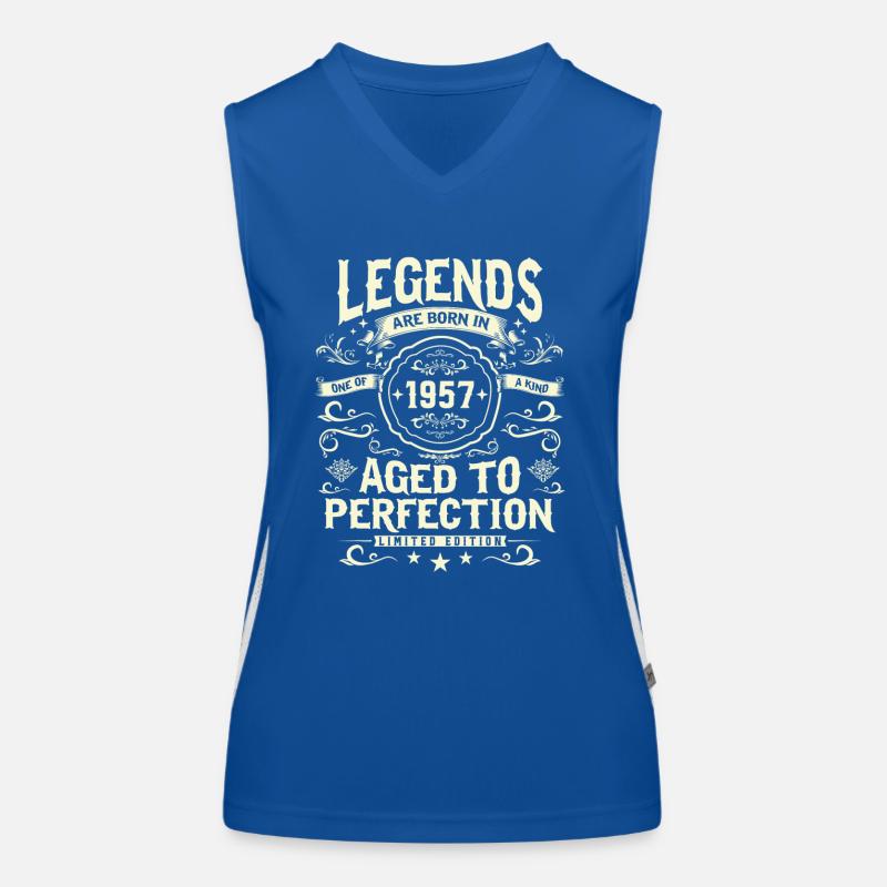 Legends Born in 1957 Women's Functional Contrast Tank Top