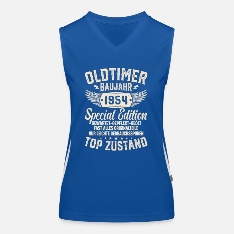 1954 Oldtimer Geburtstagsgeschenk Funktionelles Kontrast-Tank Top für Frauen