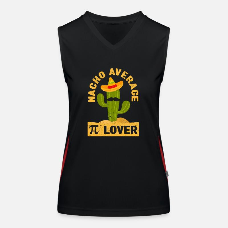 Nacho Average Pi Lover Funnier Débardeur respirant contrasté Femme