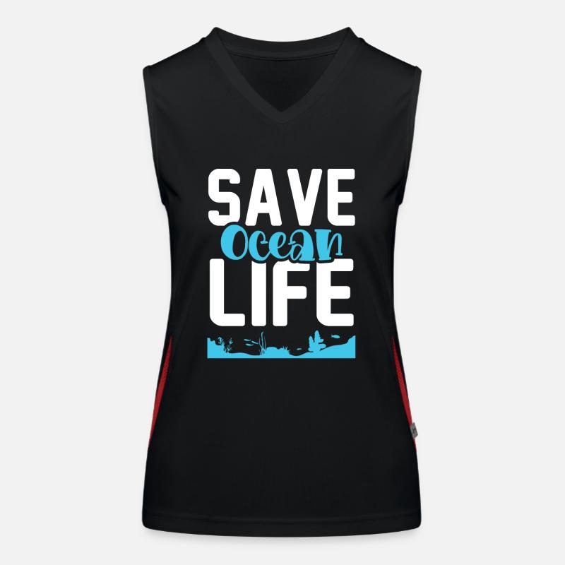 Save the Ocean Life Women's Functional Contrast Tank Top