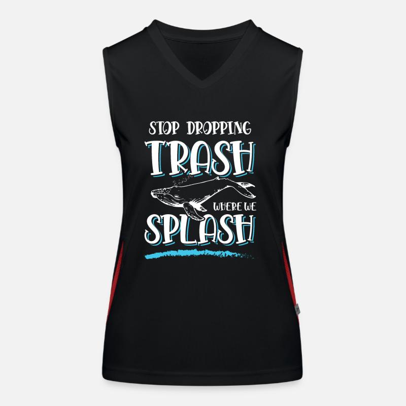 Save the Ocean Environmental Protection Women's Functional Contrast Tank Top