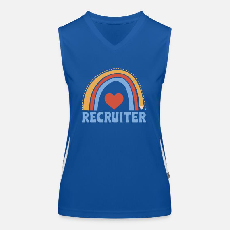 Recruiter Boho Regenbogen Kostüm Funktionelles Kontrast-Tank Top für Frauen