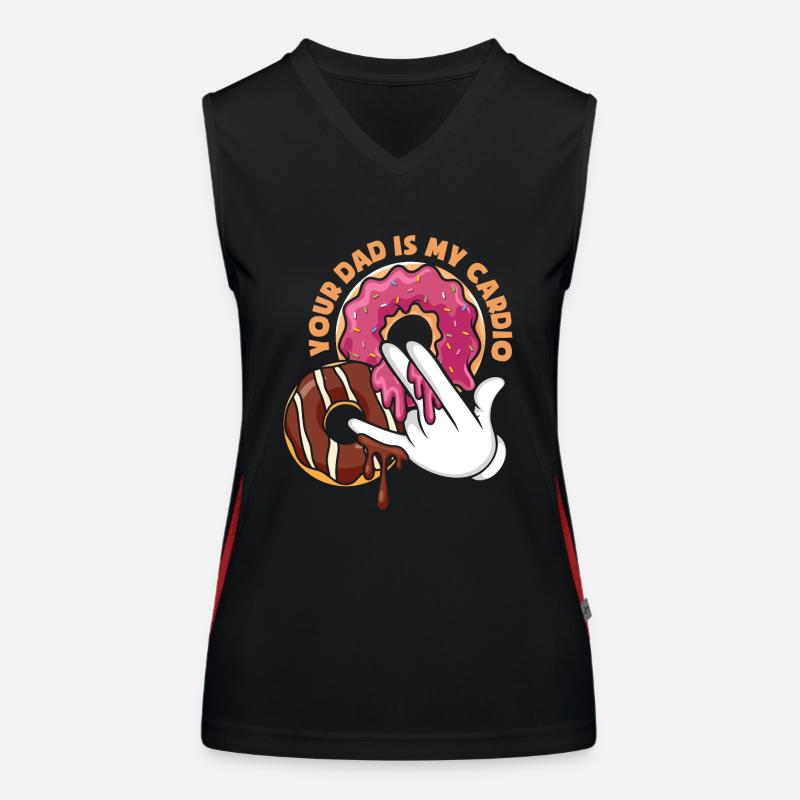 Your Dad Is My Cardio Women's Functional Contrast Tank Top