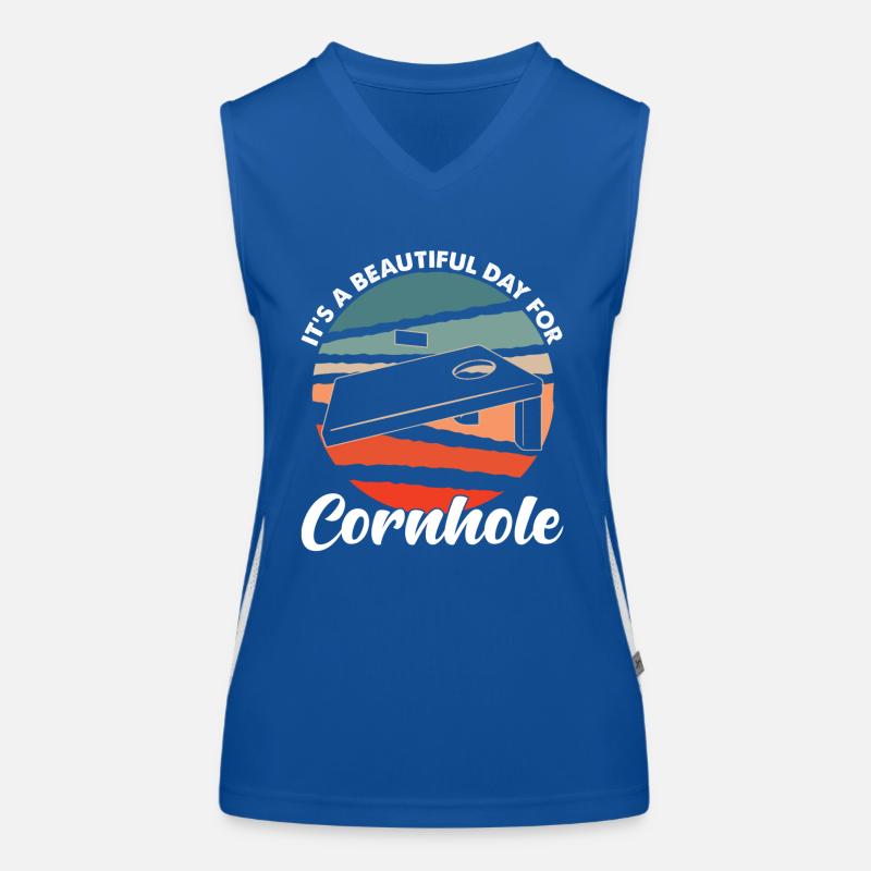Cornhole jeu Cornhole Player Débardeur respirant contrasté Femme