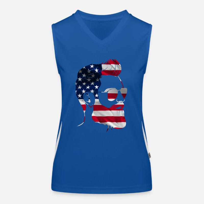 Beard Lover Bearded Man American Funktionelles Kontrast-Tank Top für Frauen