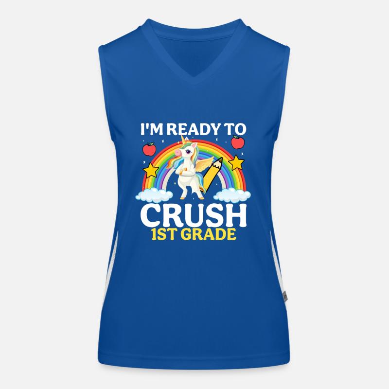 I'm ready to conquer 1st class Women's Functional Contrast Tank Top